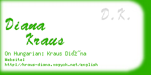 diana kraus business card